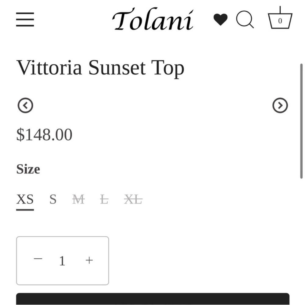 NWT Tolani Collection Vittoria Top Generous (NWT
Size XS - Picture 9 of 9